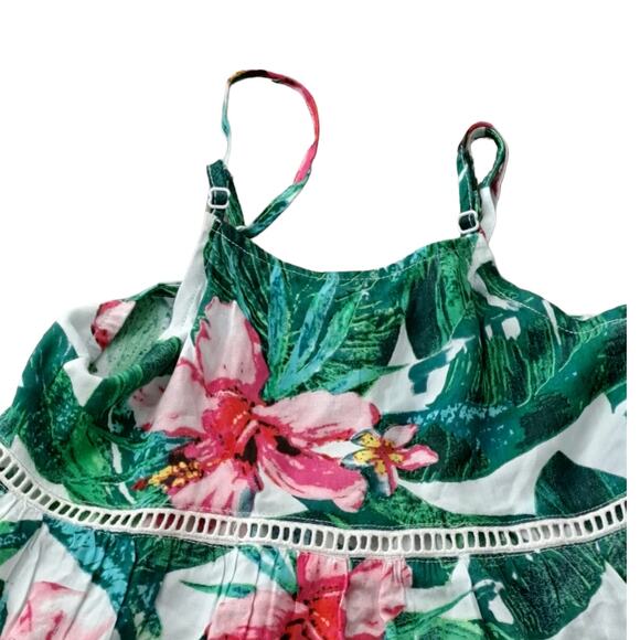 2 For $5 Sale GB Girls Green And Pink Floral Sundress  Size Small - Picture 2 of 10